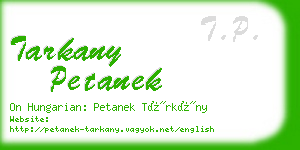 tarkany petanek business card